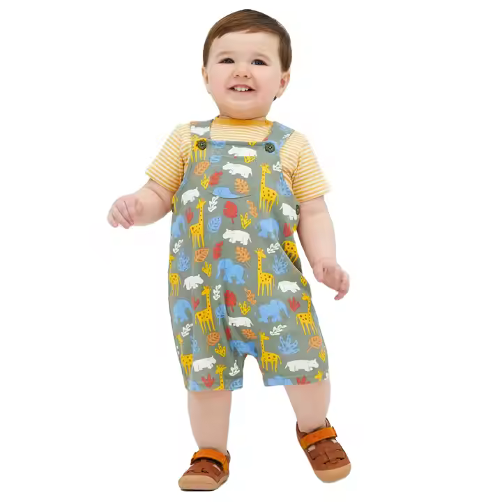 Summer Kids Boy's Clothing Sets Baby Boy Cotton Striped t Shirt With Printing Overalls Outfit