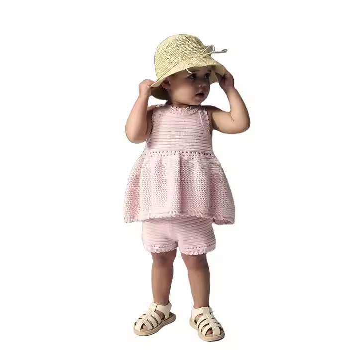 OEM & ODM Kid Clothes New Fashion Girls Stylish Sweater Pullover Baby Clothing Sets