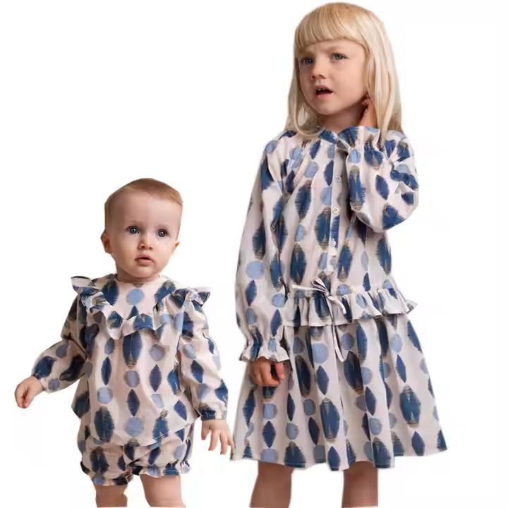 Fashion Children Clothing Design Inspiration Kids Clothes Supplier Manufacture Adorable BabiesToddler Girl Dress Clothing Set