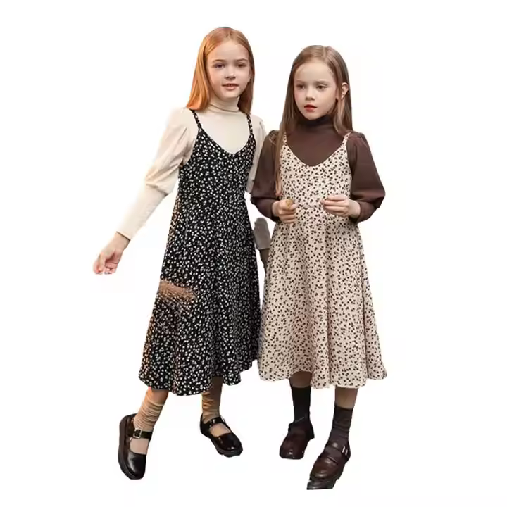 OEM Kids Clothing Good Quality Floral Dresses Child Clothes Set for Spring Autumn Girls Clothing Sets Baby Dress