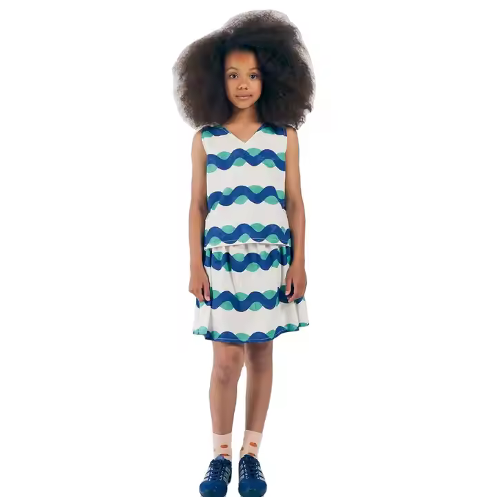 Latest Western Style Girl Sleeveless tank Top Matching Skirt Summer Teenage Girls Clothing Set Kids Clothing 1 Set