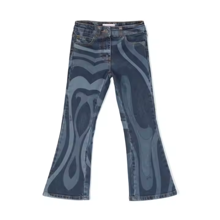 12-Year-Old Girls Denim Pants Knitted Fabric 13-Year-Old Kids Pants Girls Clothing