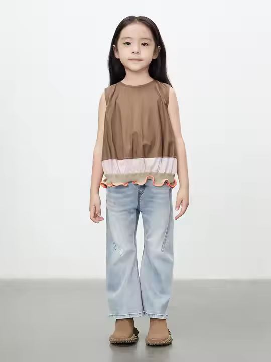 Girls Knitted Denim Pants Age Range 10 Years to 12 Years Old