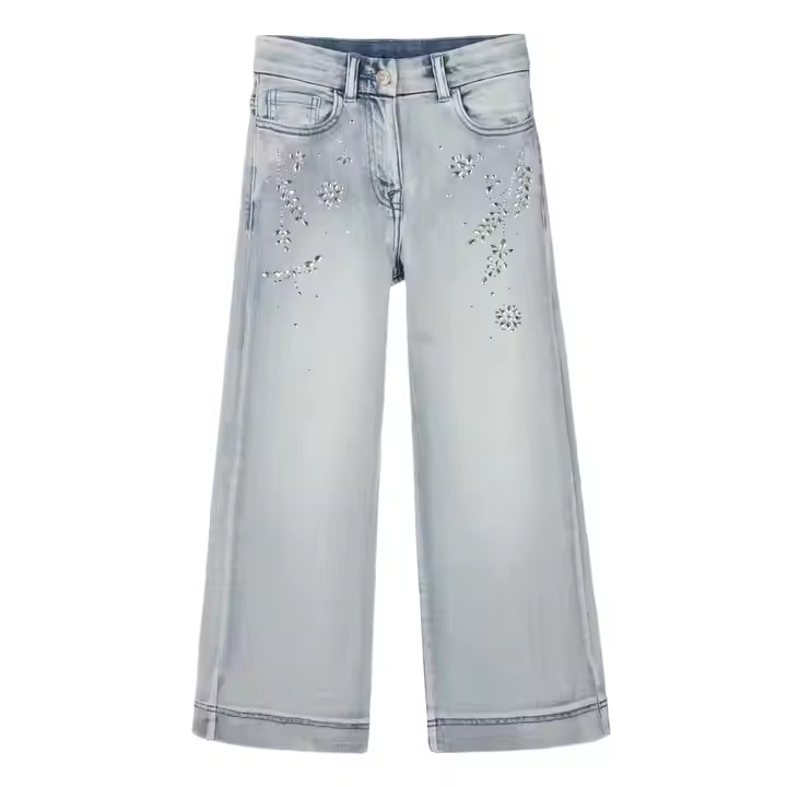 Competitive Price Children Jeans Pants Breathable Solid Pattern Kids Denim for Boys Wholesale From China