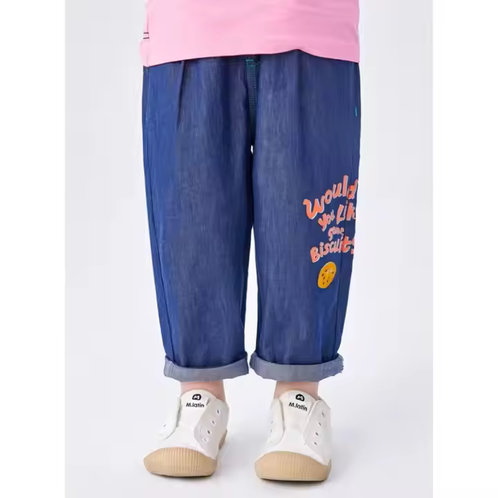 Guangzhou Casual Kids Jeans Pants Denim Cargo Pants for Children Washed and Soft Fabric Plus Size Available