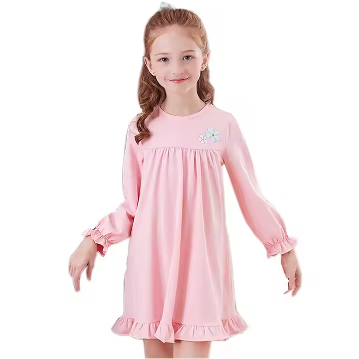girls flower white dress