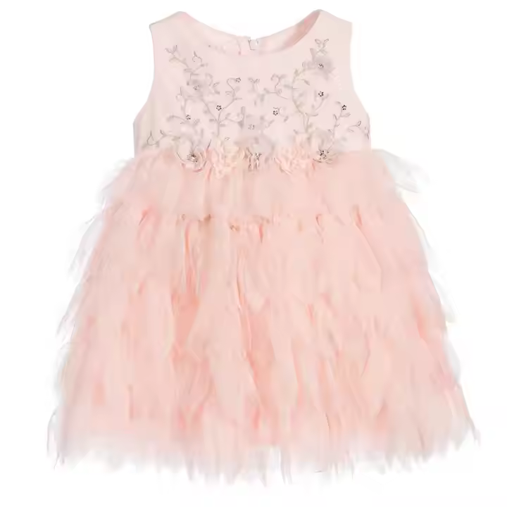 girls flower white dress