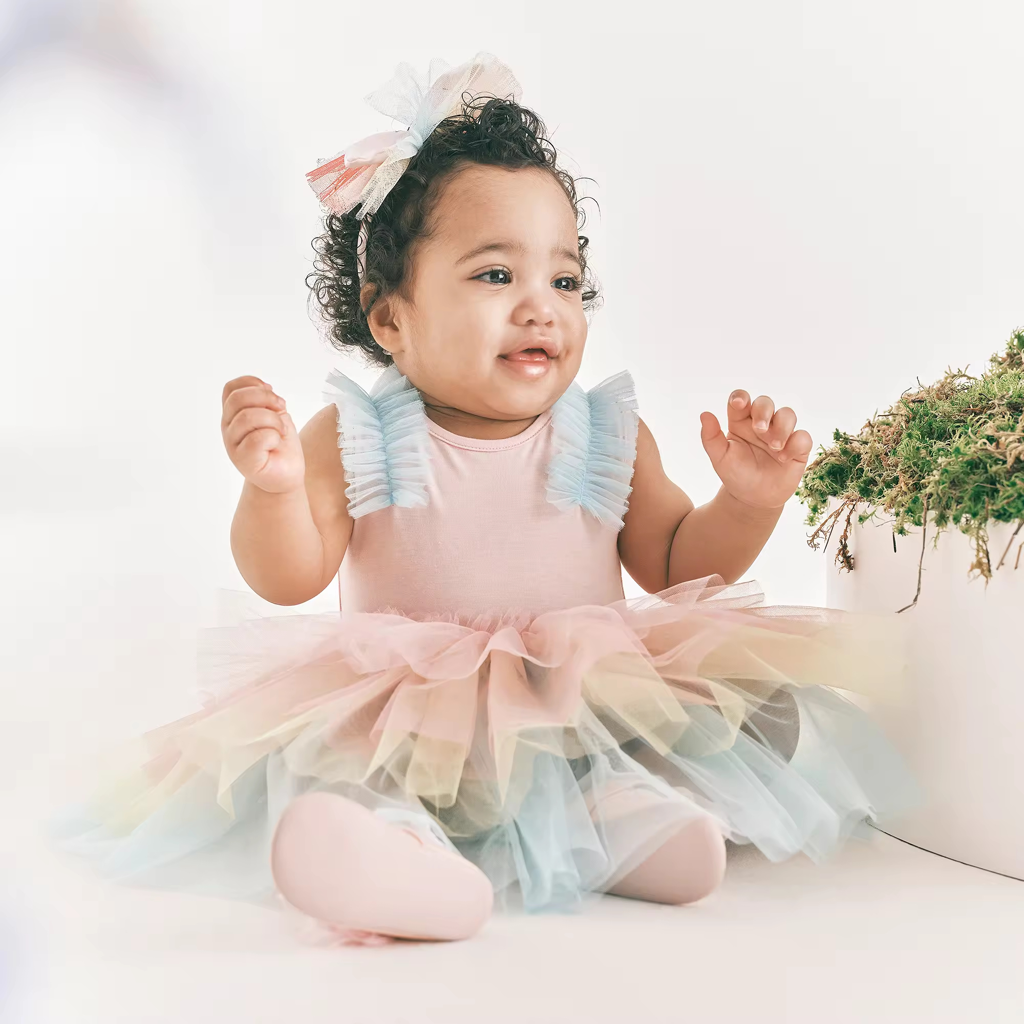 girls flower white dress