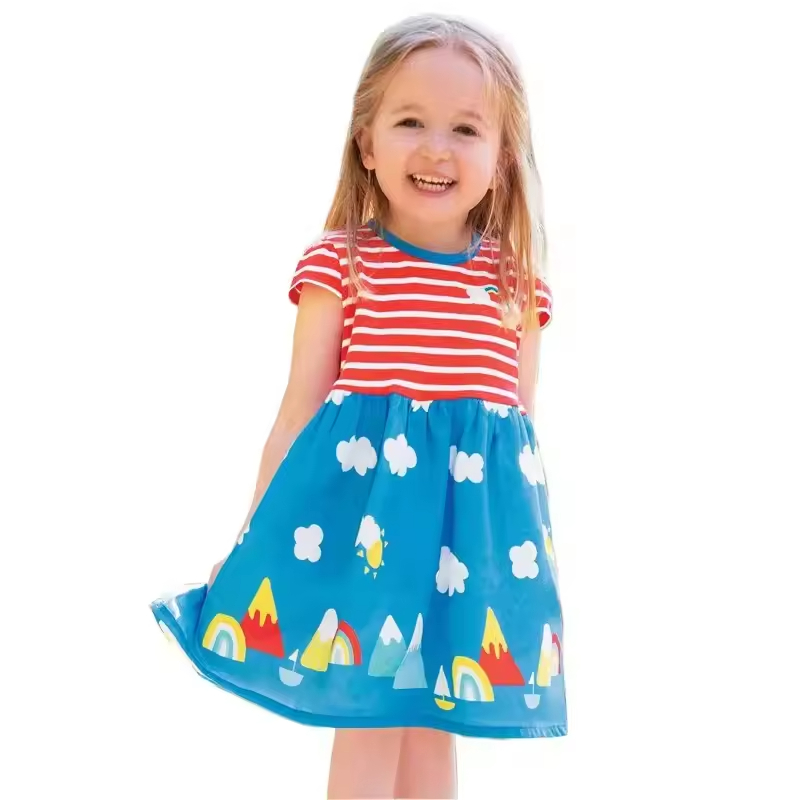 girls flower white dress