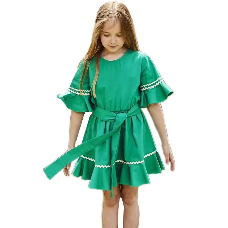 girls flower white dress