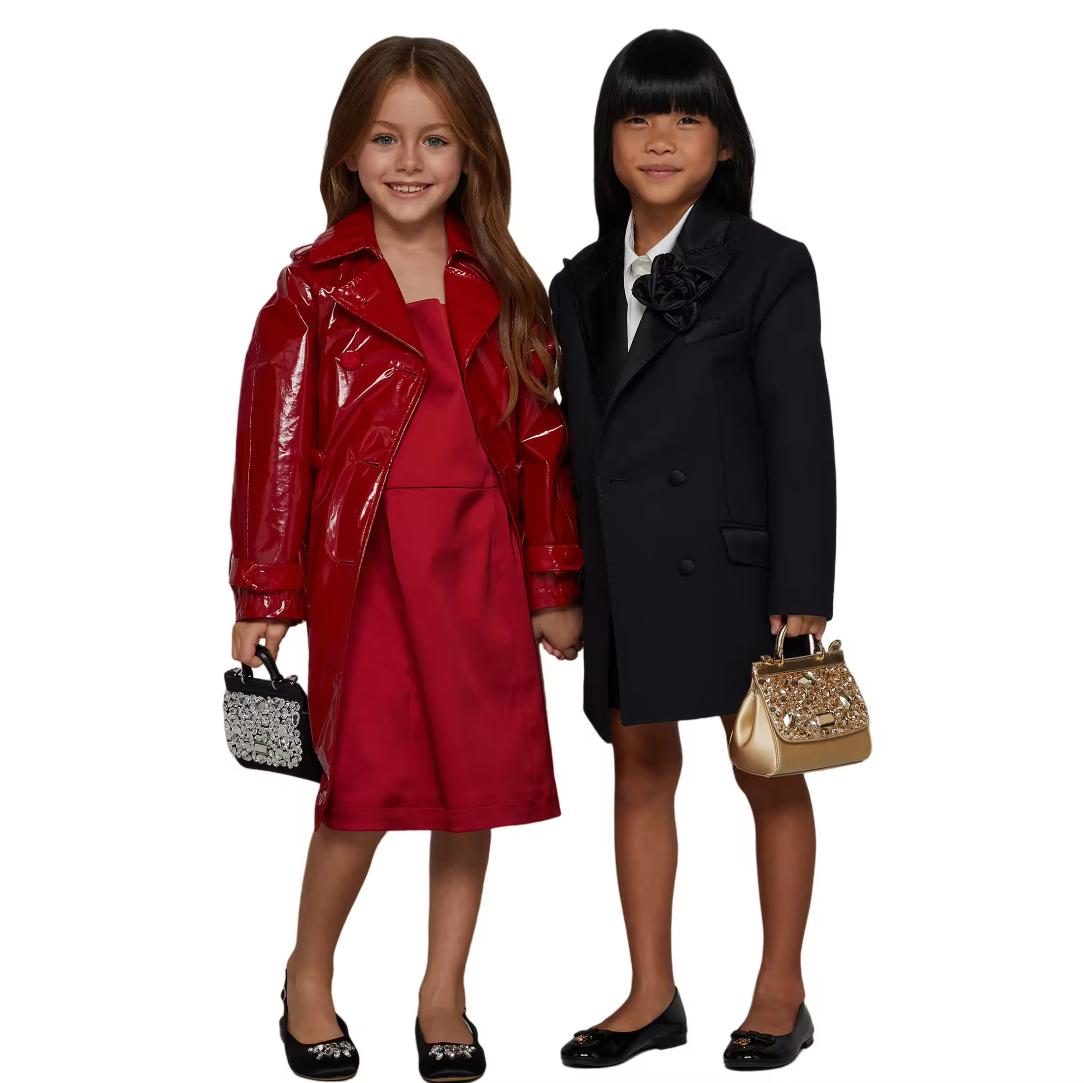 OEM or ODM Classical Style Double-Breasted Belted Long Trench Coat for Toddler Girls Factory Direct Fall Kids Coats
