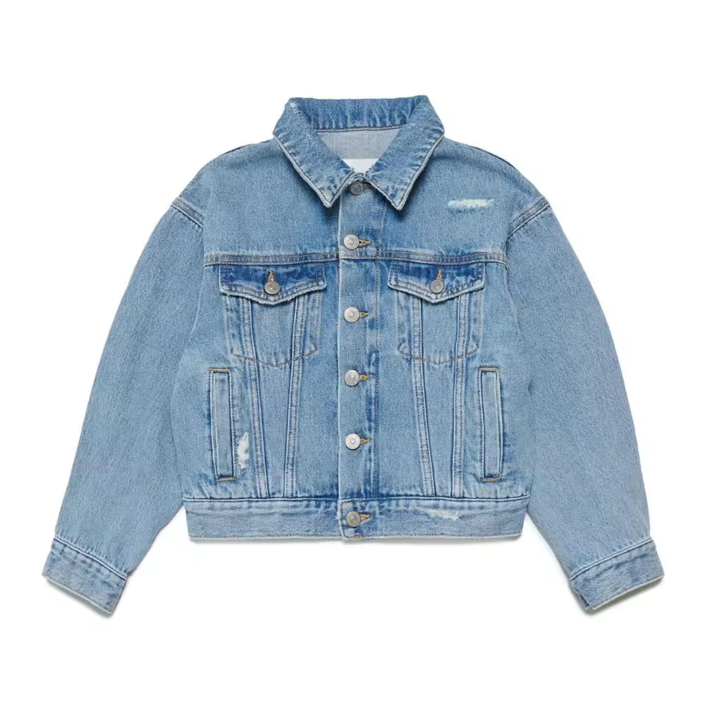 China Wholesale Sleeveless Denim Jacket for Girls Fashionable Children's Coat with Solid Pattern Reasonable Price