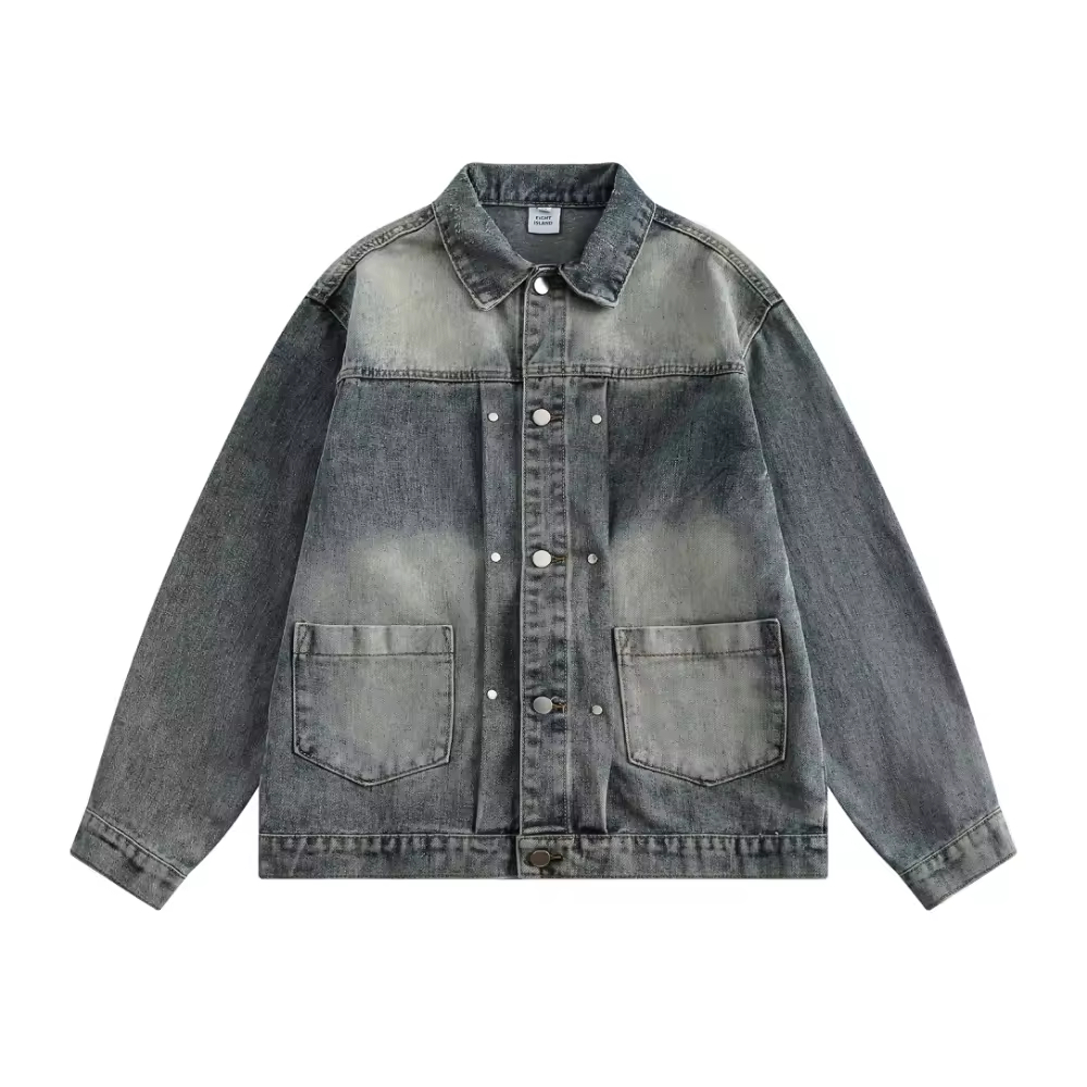 Guangzhou Kids Printed Jean Jacket Solid Style Woven Denim Trench Coat for Girls Baby's Fashionable Outwear Plus Size