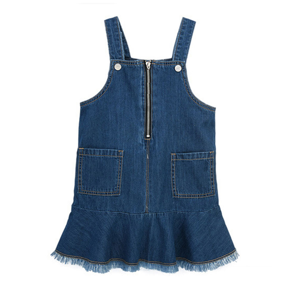 Children Denim Overalls Suspender Skirt for Young Girls